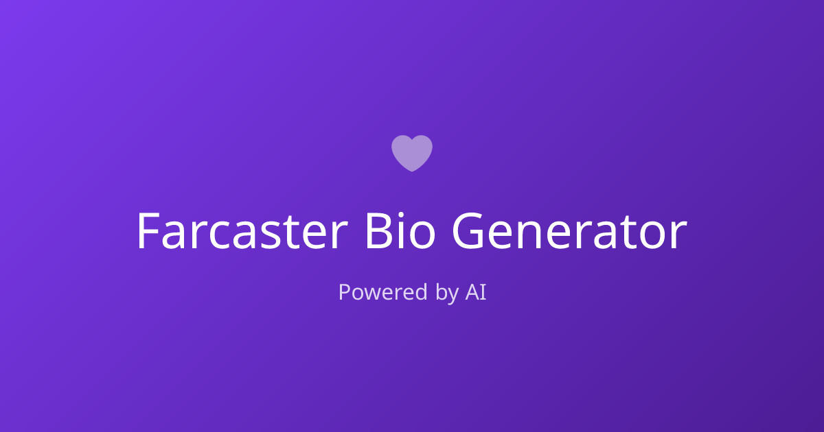 Farcaster Bio Generator - Farcaster Mini Apps